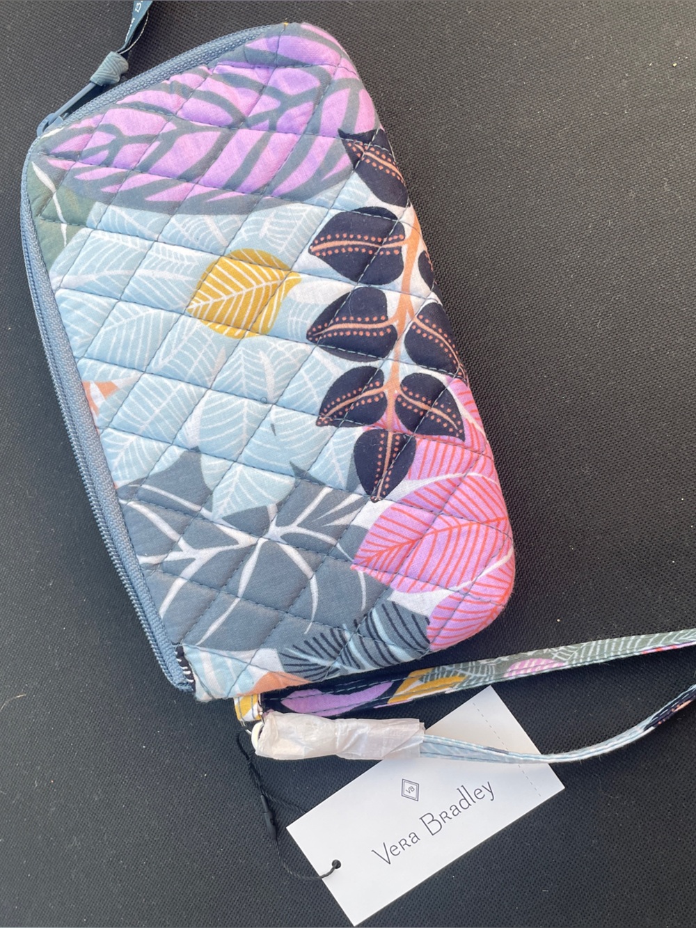 Vera Bradley Palm Floral NWT RFID Tech Wristlet Wallet - Multi Leaf Print